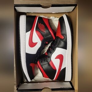 Nike Red and Black High-Top Sneakers